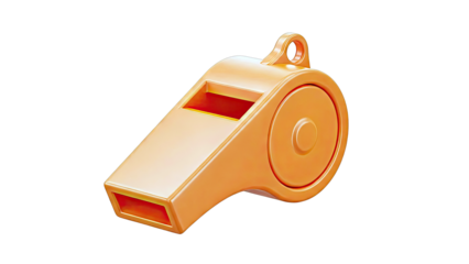 Orange Plastic Whistle