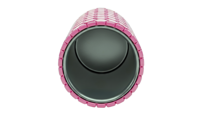 Pink Foam Roller with Textured Surface