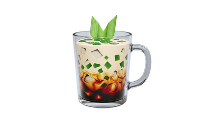 Cendol Drink in a Clear Mug