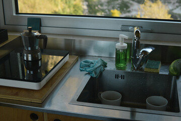 sink with dirty dishes