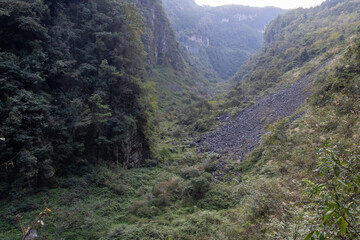 Three Natural Bridges at Wulong Karst Geological Park, Chongqing, China