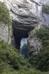 Heavenly Dragon Bridge at Wulong Karst Geological Park, Chongqing.