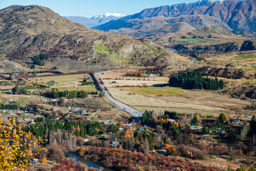 Lookout over valley and mountains 