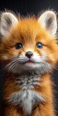 Small Red Fox Cub Portrait