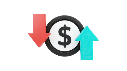 Dollar Symbol with Up and Down Arrows