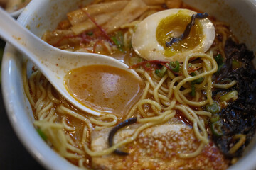 Steaming Hot Bowl of Traditional Japanese Ramen