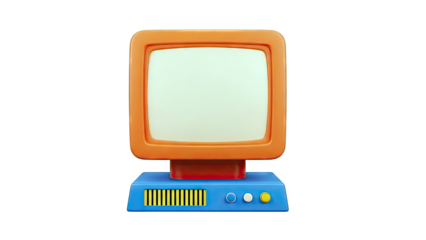 Retro 3D Computer Monitor