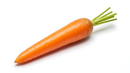 Fresh Orange Carrot on White Background
