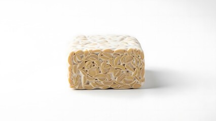 Tempeh Block on White Surface