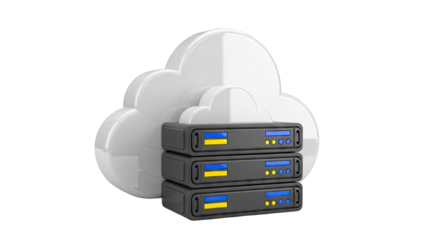Cloud Computing and Server Rack Icon