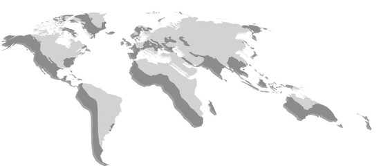 world map on black background