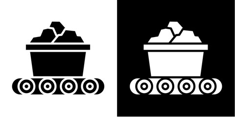 Raw Materials  Icon Set White Glyph Style Collection
