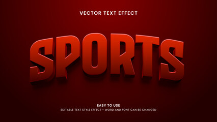 sport editable text effect 3d vector