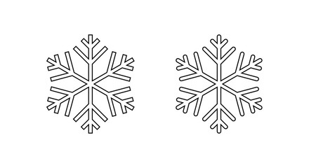 Snowflake, snow flakes outline icon. Winter season, ice symbol