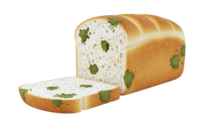 Moldy Bread Loaf with Slice