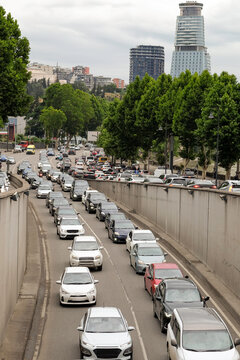 Traffic Jam in Tbilisi&rsquo;s City Tunnel