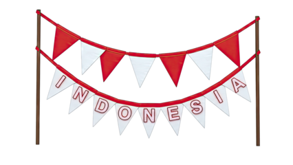 Indonesia Flag Bunting Banner