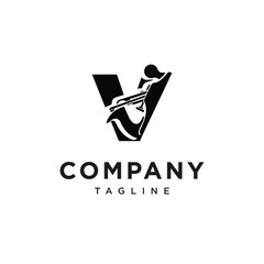 Letter V Zenzubel Logo Icon Vector