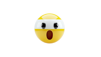 Surprised Yellow Emoji with White Band