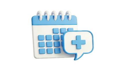 3D Calendar and Medical Notification Icon