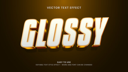 glossy editable text effect 3d vector