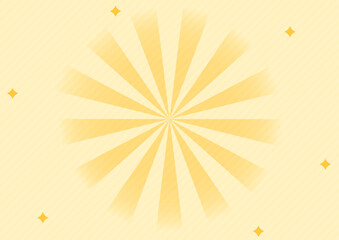 淡いゴールドの放射線サンバースト背景デザイン｜A4 横 高画質