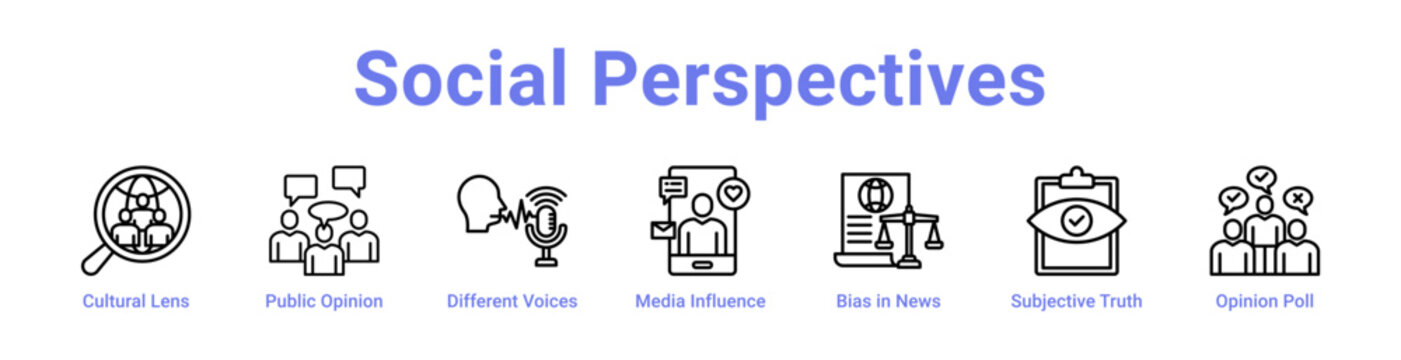 Social Perspectives Icon Banner and Collection