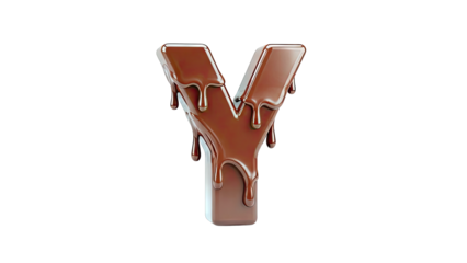 Chocolate Letter Y with Dripping