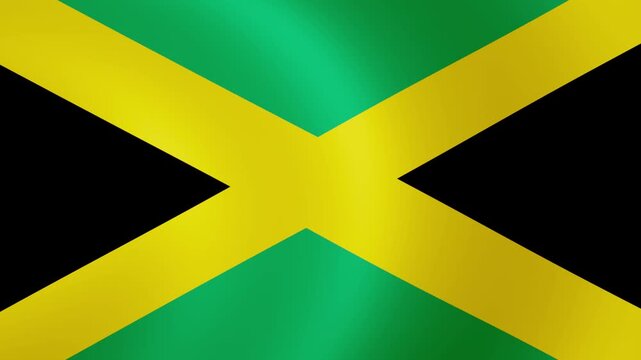4K Loop Jamaica Waving Flag Animation