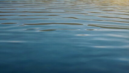 Cinematic HDR tranquil water surface background with cool blue minimalist tone