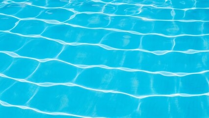 Crystal Clear Cerulean Water Ripples in Swimming Pool - Refreshing Summer Surface Background