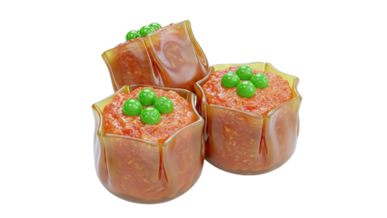 Siu Mai Dumplings with Peas