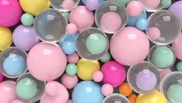 Colorful spheres background