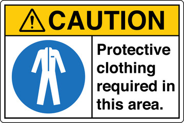 Safety sign CAUTION protectiv...