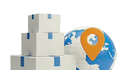 Global Shipping and Logistics Concept