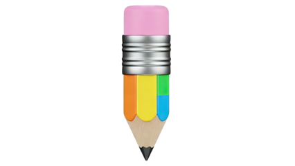 Multi-colored Pencil with Pink Eraser
