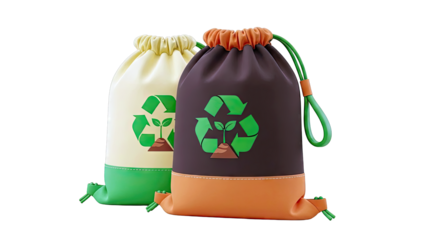 Recycling Bags with Seedling Logo