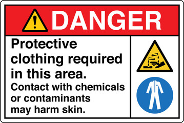 Safety sign DANGER protective...