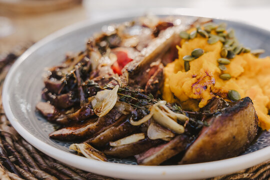 Skirt Steak and Sweet Potato