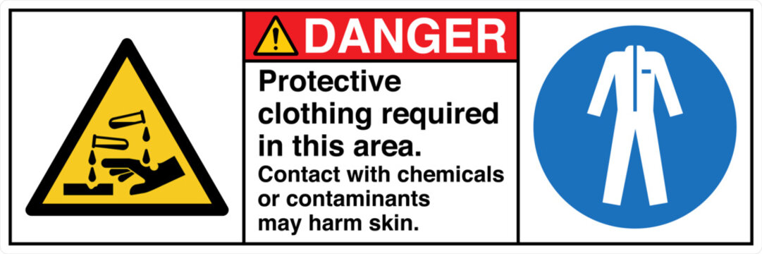 Safety sign DANGER protective...