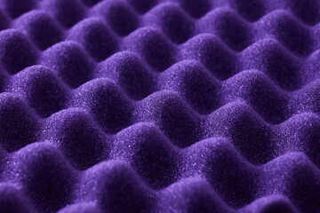 Purple acoustic foam with soft lighting