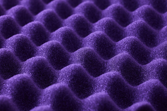 Purple acoustic foam with soft lighting