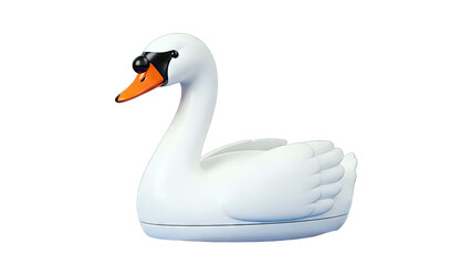 Fototapeta premium White Swan Figurine with Orange Beak