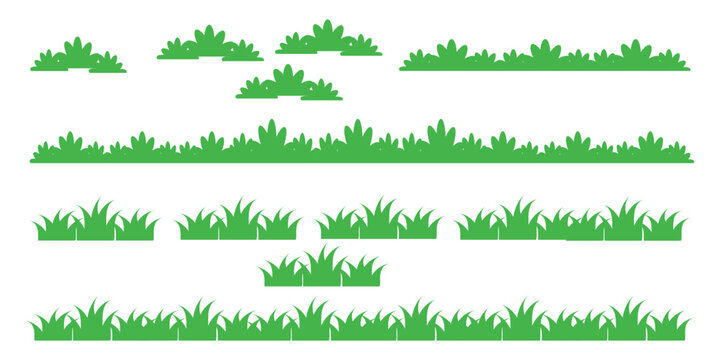 green grass illustration, sustainable grass nature, grass design in flat style	
