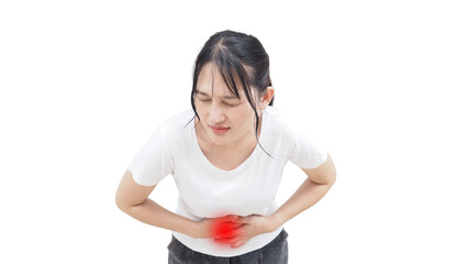 รูปแต่งพื้นหลังตัดPortrait of an unhappy Asian female...