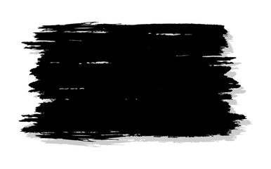 Brush stroke for background, ideal for text, photos, and graphic picture. Grungy black paint brush stroke with rough edges.