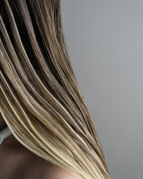 Close-Up of Blonde Hair Texture