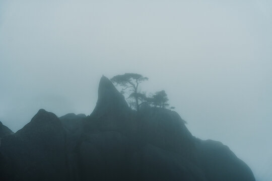 Misty mountains of Zjangjiajie , China 