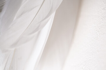 White Feather .Soft Feather Texture.Macro Photograph of Delicate Feathers