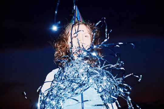 Night Portrait with Sparkles